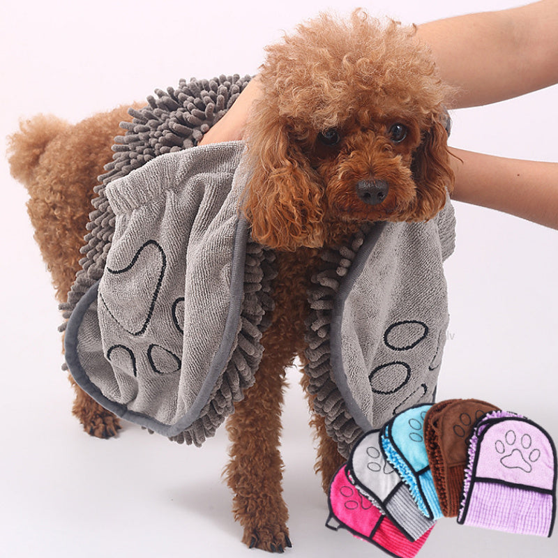 Serviette Microfibre Ultra Absorbante pour Chien & Chat – Séchage Rapide et Doux