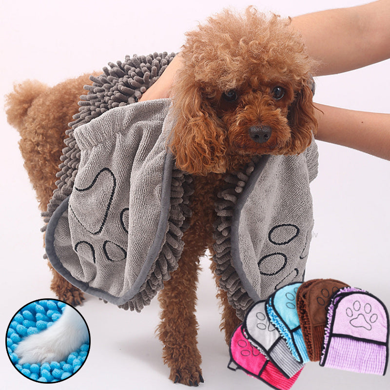 Serviette Microfibre Ultra Absorbante pour Chien & Chat – Séchage Rapide et Doux